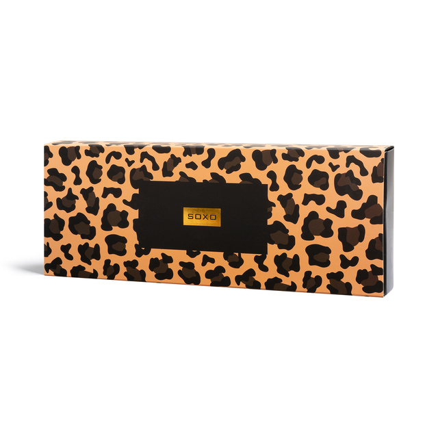SOXO Women's Leopard Classic Socks in Packaging - 3 Pairs