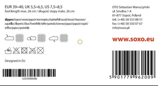 SOXO stripped ballerina slippers with bow