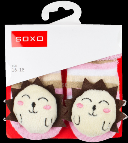 1 Paare von lustige Socken mit Rassel | Babysocken | SOXO