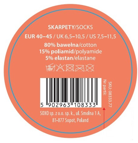 Men's colorful socks SOXO pork knuckle with crackling in a jar