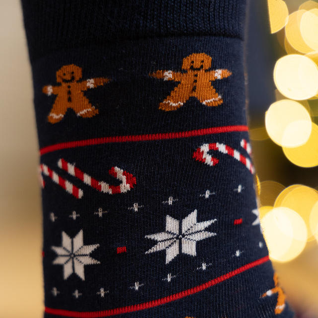 Gingerbread Socks in a Holiday Card