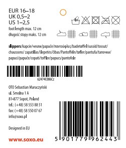 Kapcie niemowlęce SOXO z różową kokardką