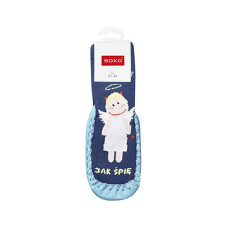 Blau Kinder Turnschuhe SOXO mit Ledersohle Engel
