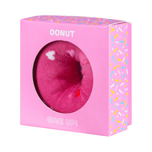 Damensocken SOXO Donat rosa in einer Box, perfekt als Geschenk