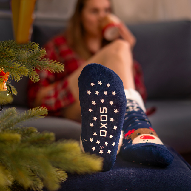SOXO women's reindeer socks