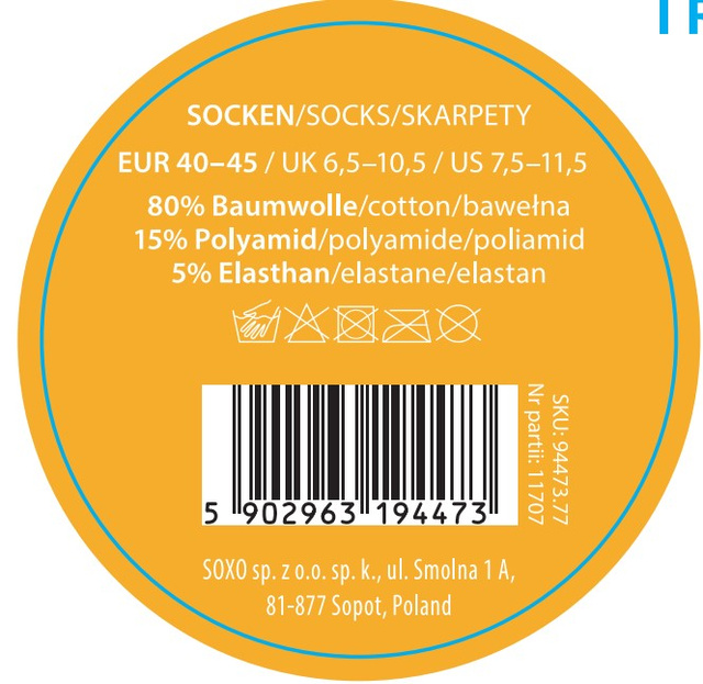 Skarpetki SOXO miód w słoiku