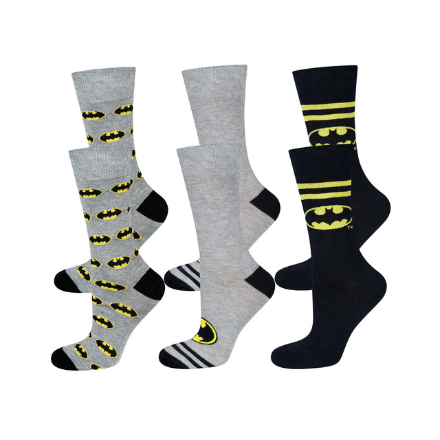 Set mit 3x bunten Herrensocken mit Batman DC Comics  | SOXO