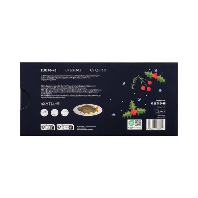 Set of 1x Slippers for Mom SOXO in a gift box and 1x SOXO Women's Socks with inscription