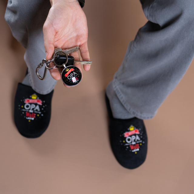 Bunte Set 1x Herrensocken SOXO Superman und 1x Hausschuhe Superman