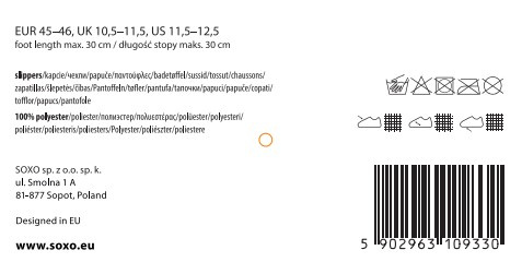 Hausschuhe SOXO Super weich mit rutschfesten Sohlen und PVC-Einsätzen