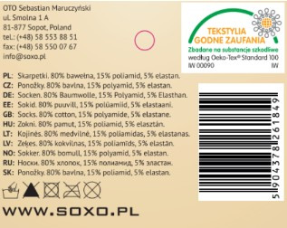 Kinder Socken SOXO mit polnischen Untertiteln