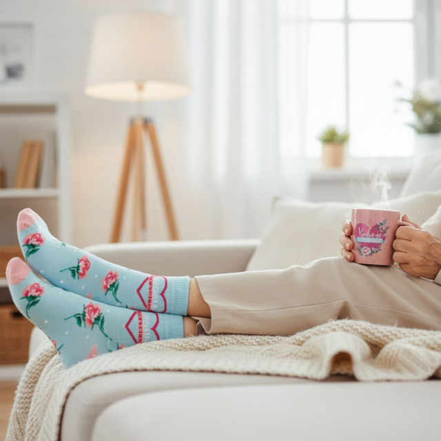 Bunte Damen Socken SOXO GOOD STUFF Baumwollen Lustige Oma