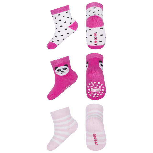Bunte Set 3x Babysocken SOXO Geschenk