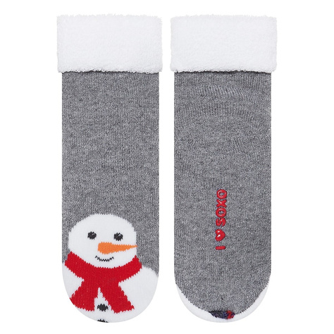 Babysocken SOXO Weihnachts Schneemann