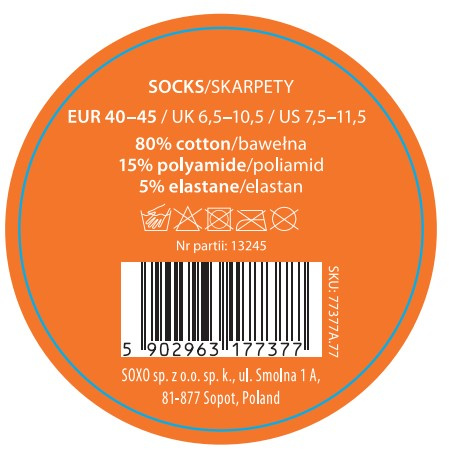 Bunte SOXO GOOD STUFF Herrensocken Karotte und Erbsen im lustigen Baumwollglas