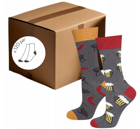 Lustige Socken mit Grillmotiv