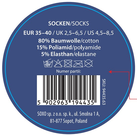 Socken mit Johannisbeermarmelade-im-Glas-Motiv