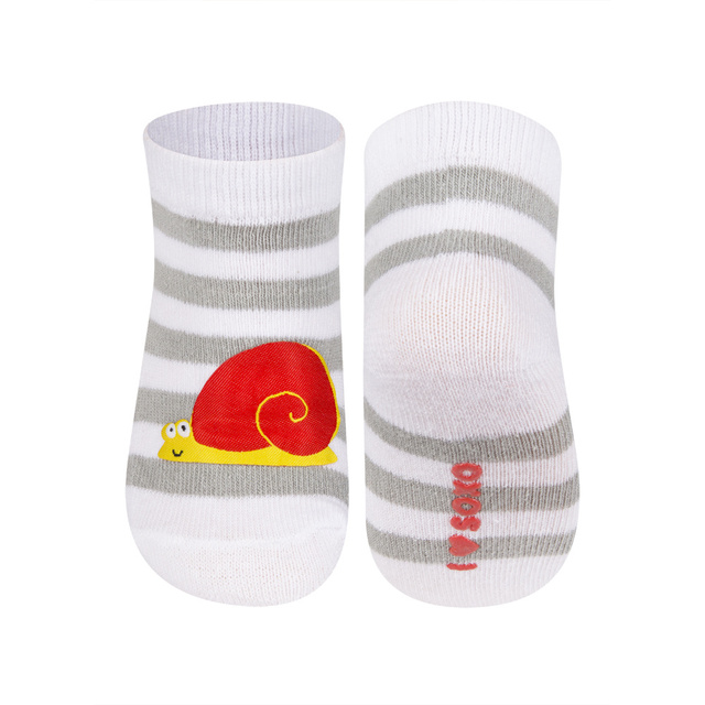 SOXO Infant striped socks with patch