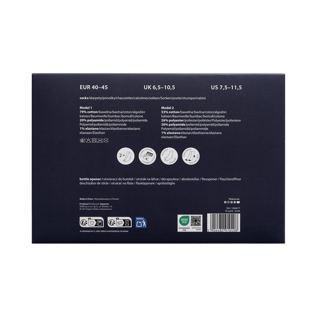 Men's Socks Set SOXO Cheers – 2 pairs and a bottle opener