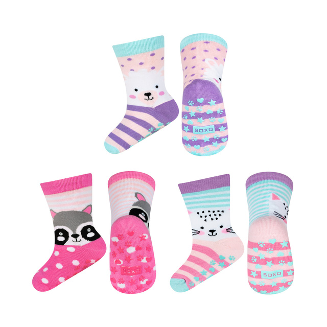 Set mit 3x Kindersocken mit Haustieren | SOXO
