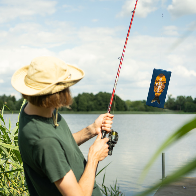 Herren Farbige Socken SOXO geräucherte Forelle in einer Schachtel