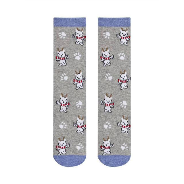 Damen Socken SOXO GOOD STUFF bunte Baumwolle Rentier Urlaub Weihnachtsgeschenk