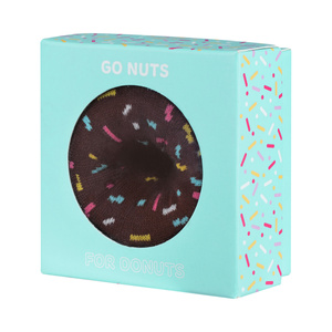 Women's SOXO Donut long socks unpaire din an box, perfect for a gift