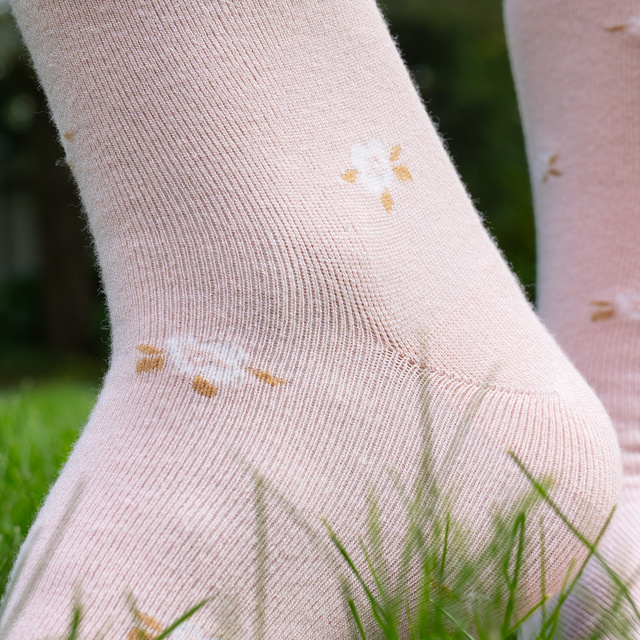 Bamboo Socks with Floral Pattern