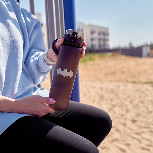 Wasserflasche 1000 ml schwarz | langlebig und praktisch | Batman