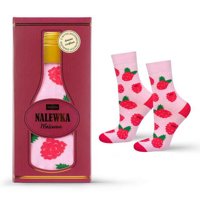 SOXO women's socks tincture raspberry