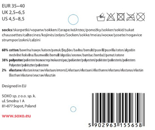 Bunte SOXO Damensocken mit polnischer Aufschrift Weihnachtsgeschenk