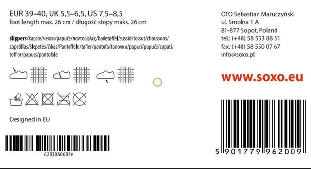 Kapcie balerinki damskie SOXO w paski