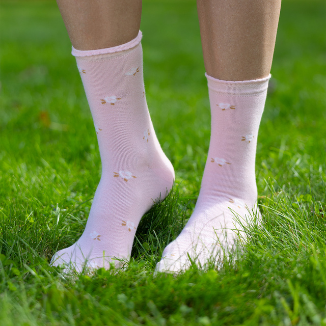 Bamboo Socks with Floral Pattern