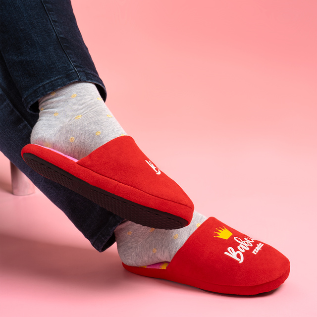 Slippers for Grandma SOXO in a gift box with Polish inscriptions