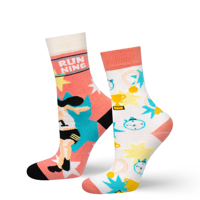 Women's colorful SOXO socks mismatched cotton athlete