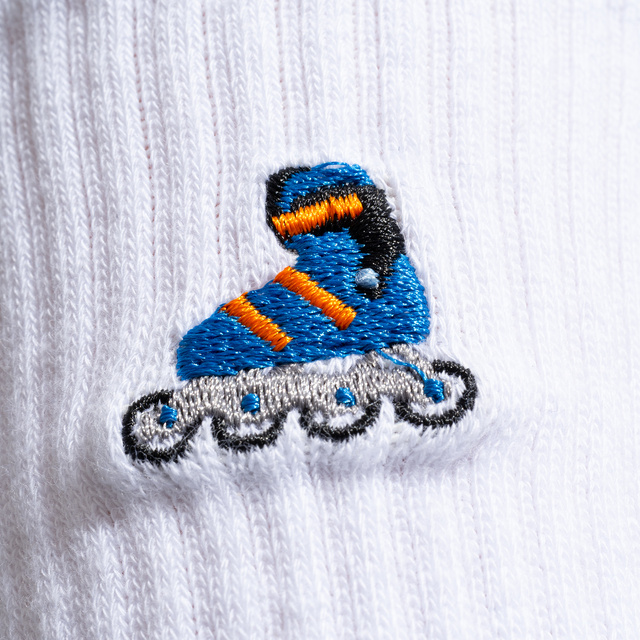 SOXO men's white socks with embroidery - 5 pairs