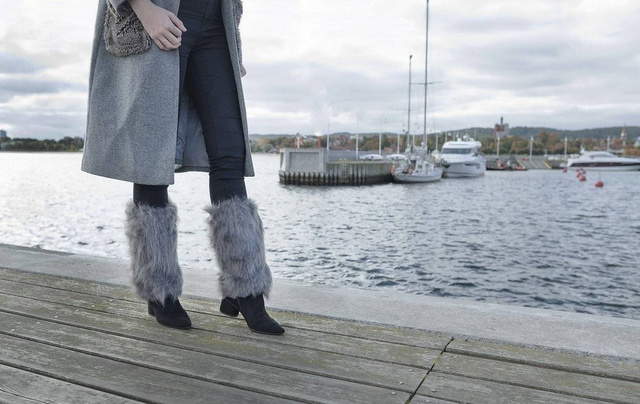 Pelzige Beinlinge Soxo für Damen