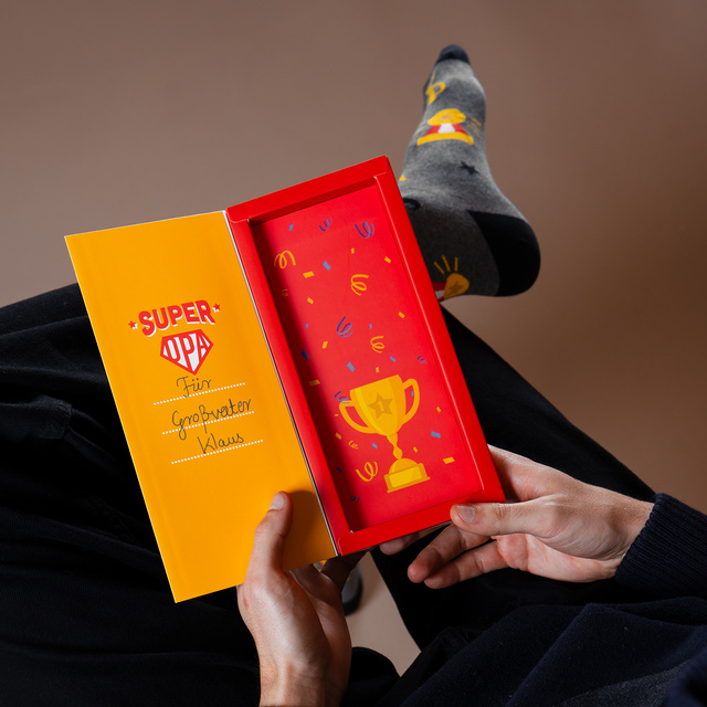 SOXO Color Herrensocken zum Verschenken zum Opatag