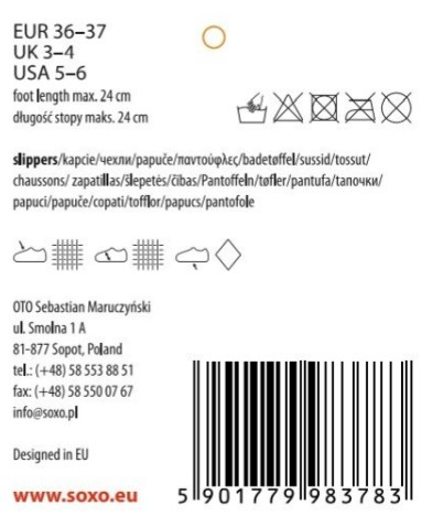 Kapcie baleriny damskie SOXO z kokardką