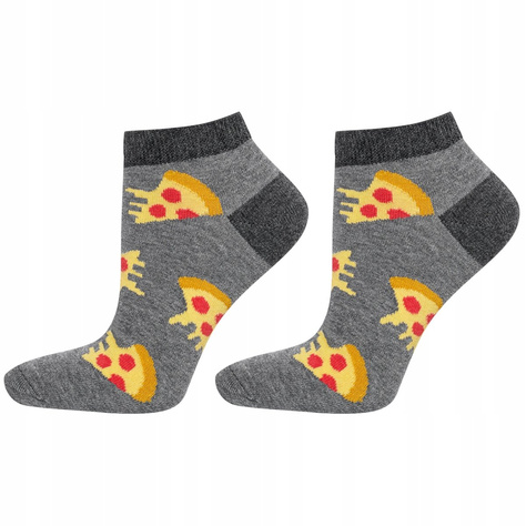 6 Paar von lustigen Socken mit Pizzamotiv einzigartiger Verpackung | Herrensocken | SOXO