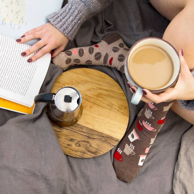 Set of 5x Colorful SOXO women's socks mismatched cotton funny Pizza