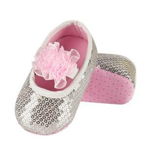 SOXO silver baby ballerina slippers for Princess