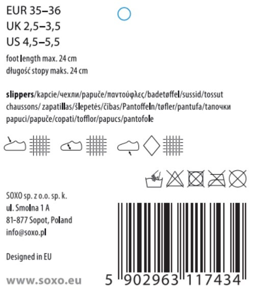 Women's high SOXO slippers