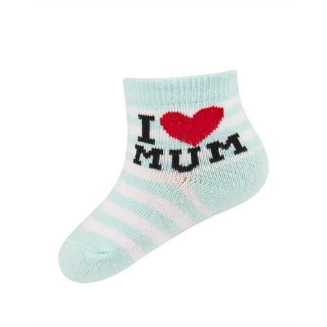 SOXO baby socks with the inscription I love MUM