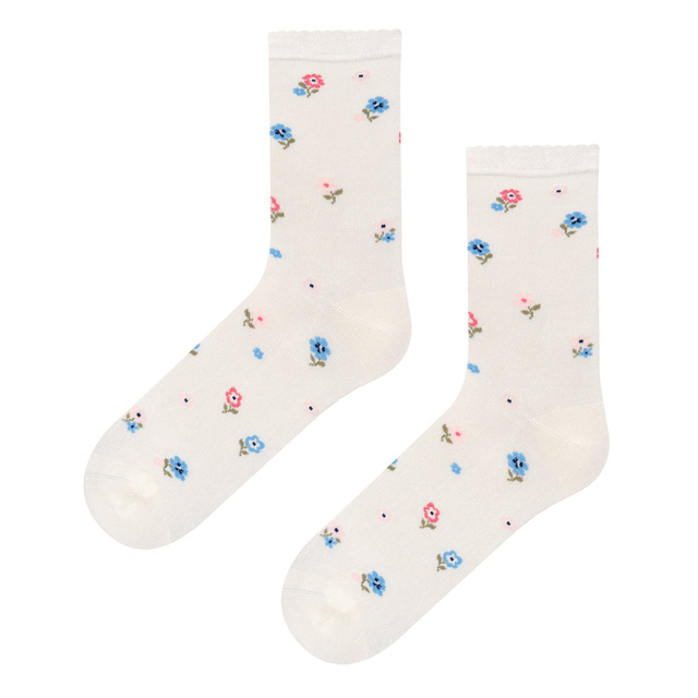 Bamboo Socks with Floral Pattern