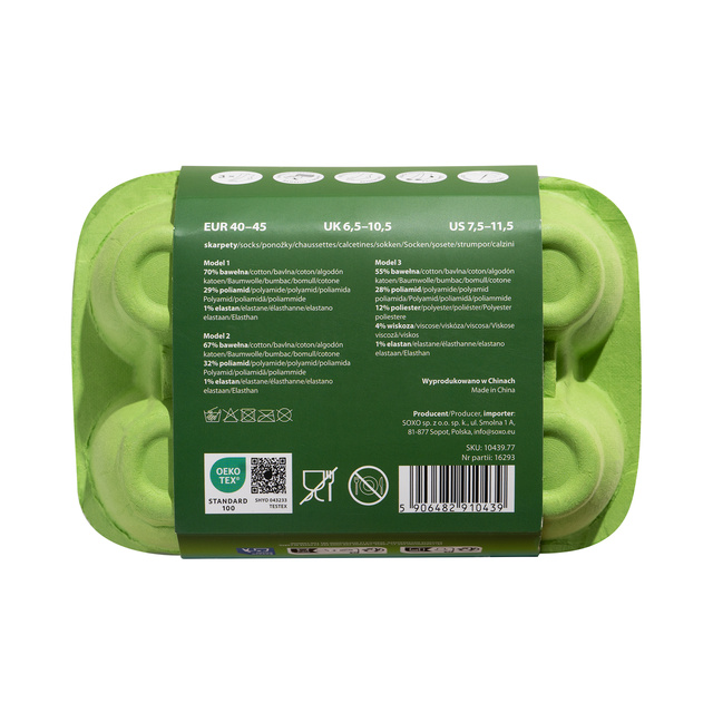 Skarpetki Wielkanoc Jaja w Wytłoczkach 3-pak