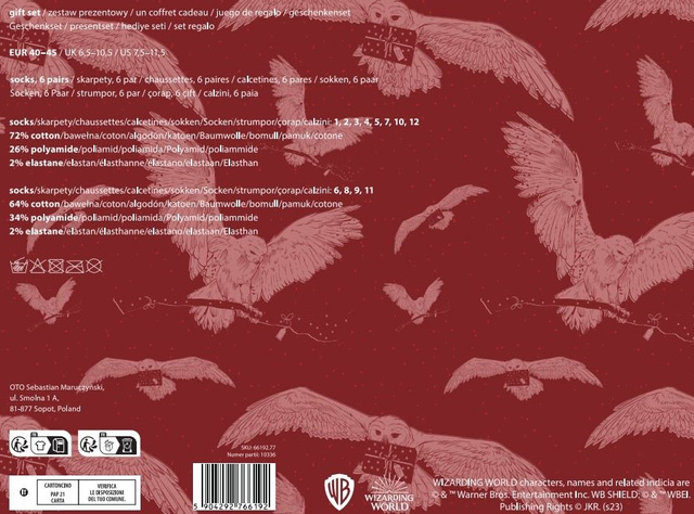 Zestaw Prezentowy ze Skarpetkami Harry Potter 6-pak