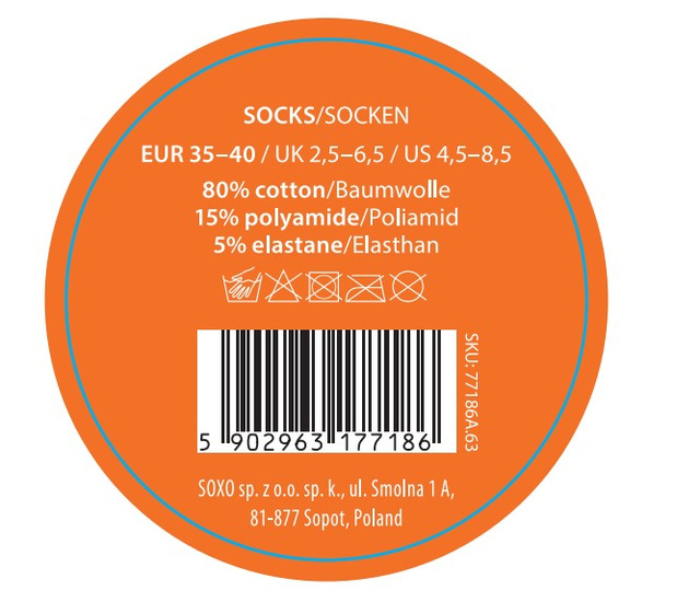 1 Paar von lustigen Socken mit Apricot jammotiv im einem Glas | Damensocken | SOXO
