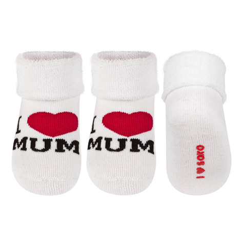 Weiß Babysocken SOXO mit Inschriften Geschenk