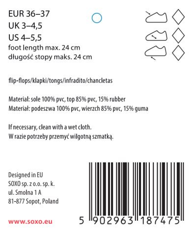 SOXO Strand Latschen unisex | Zebra Muster